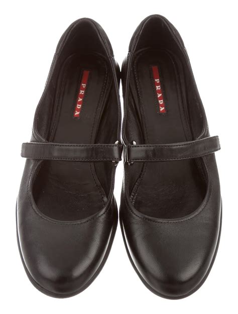 prada mary jane leather flats|Women's Prada Mary Jane Flats .